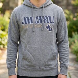 Pel Athletic John Carroll University Blue Streaks Hoodie‎ Gray Pullover S S5380